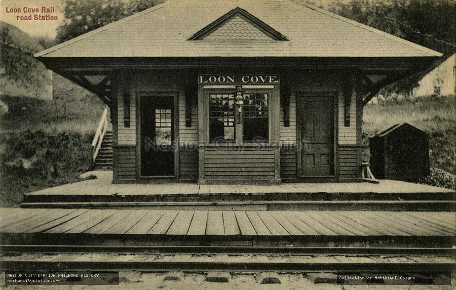 Postcard: Loon Cove Railroad Station